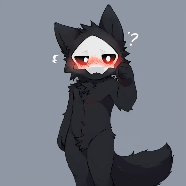 (furry art, uploaded on e621:1.4), (high quality:1.4), (detailed), (detailed face), (furry), (fur), (tail), cute, puro, puro_(changed), blushing, whole body, standing, furry legs, thin body, little mascular
