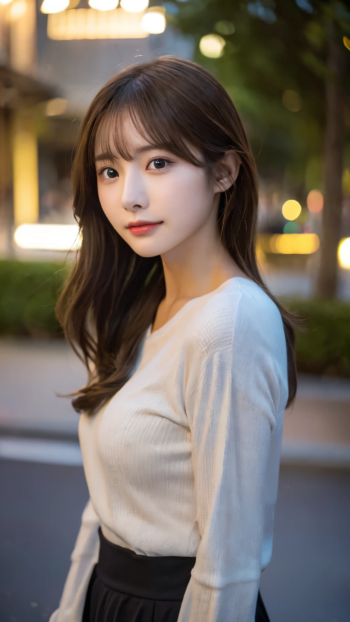 (highest quality,masterpiece:1.3,超A high resolution,),(super detailed,caustics),(Photoreal:1.4,RAW shooting,)ultra-realistic capture,very detailed,High definition 16K for human skin、 Natural skin texture、、Skin looks even-toned and healthy、 Use natural light and color,one woman,Japanese,,cute,brown hair,middle hair,(Depth of the bounds written、chromatic aberration、、wide range of lighting、natural shading、)、(outdoor lights at night:1.4)、(hair swaying in the wind:1)、short hair、revealing clothes、camisole