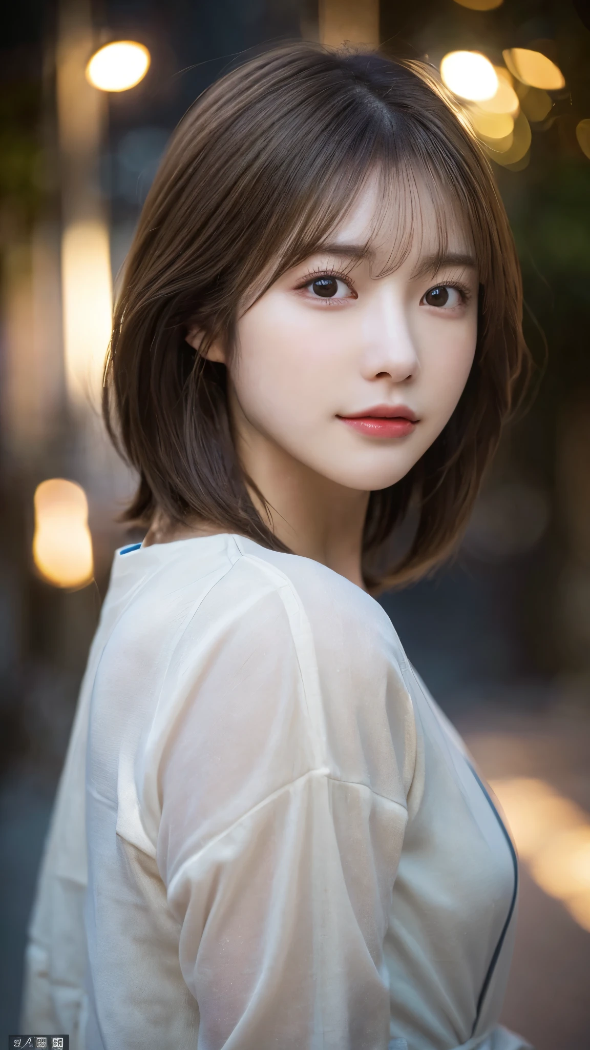 (highest quality,masterpiece:1.3,超A high resolution,),(super detailed,caustics),(Photoreal:1.4,RAW shooting,)ultra-realistic capture,very detailed,High definition 16K for human skin、 Natural skin texture、、Skin looks even-toned and healthy、 Use natural light and color,one woman,Japanese,,cute,brown hair,middle hair,(Depth of the bounds written、chromatic aberration、、wide range of lighting、natural shading、)、(outdoor lights at night:1.4)、(hair swaying in the wind:1)、short hair、(Exposure:3.0)、profile