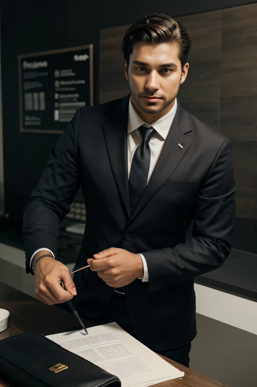 a man studying to become a business CEO