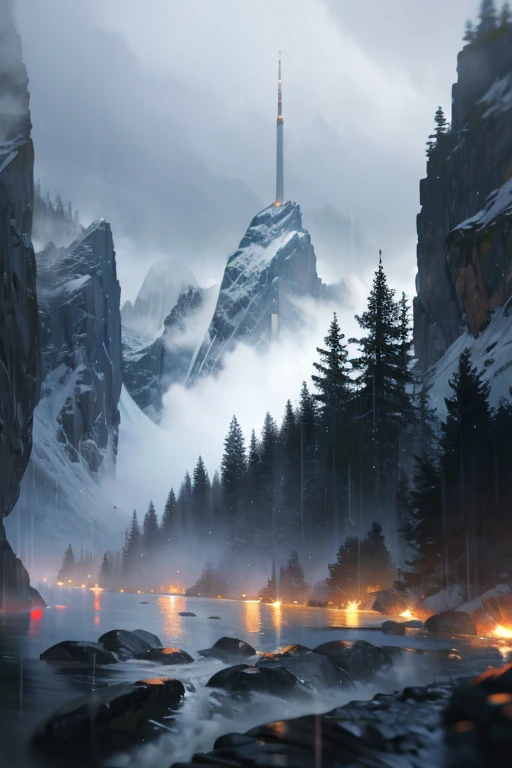 Alps on a rainy day
