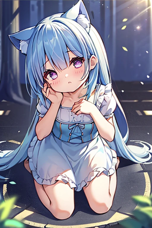 ((Highest quality)), ((masterpiece)), (detailed), ((High resolution)), 1girl, (独奏), (NSFW), angry, full blush, embarrassed, naughty face, crying, long tongue, gothic lolita, bottomless, pantyless, clothed, show off nipple, spread legs, sweat, rittle wet, depth of field