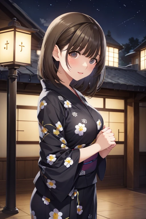 ((Masterpiece)), ((Best Quality)), ((hight resolution)), ((extremely detailed CG unity 8k wallpaper)), Azuki_neko, (striped tail), Masterpiece, best quality, 1 girl, yukata, yukata open, breasts visible, nipples visible, pussy visible, pussy, breasts, nipples, yukata open, garter belt, stockings, sexy pose, standing, yukata opens, on the street, people in the background , embarrassment, blushes,, no panties, looking down, Smile