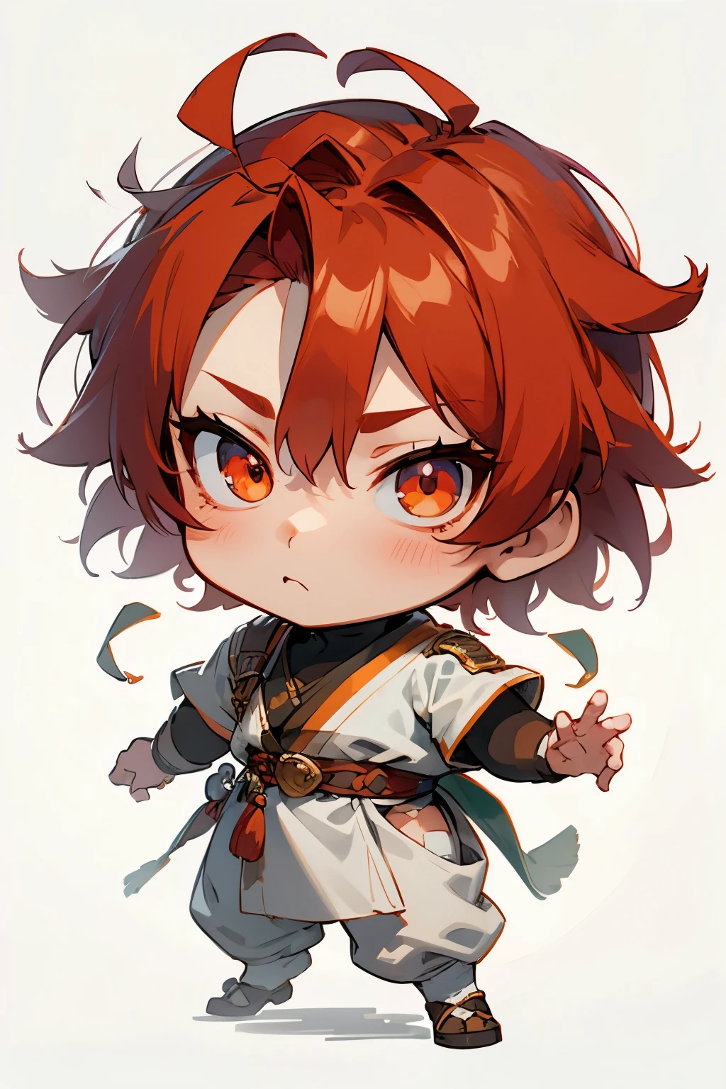 ogre horn, cartoon style, chibi style, cute, masterpiece,