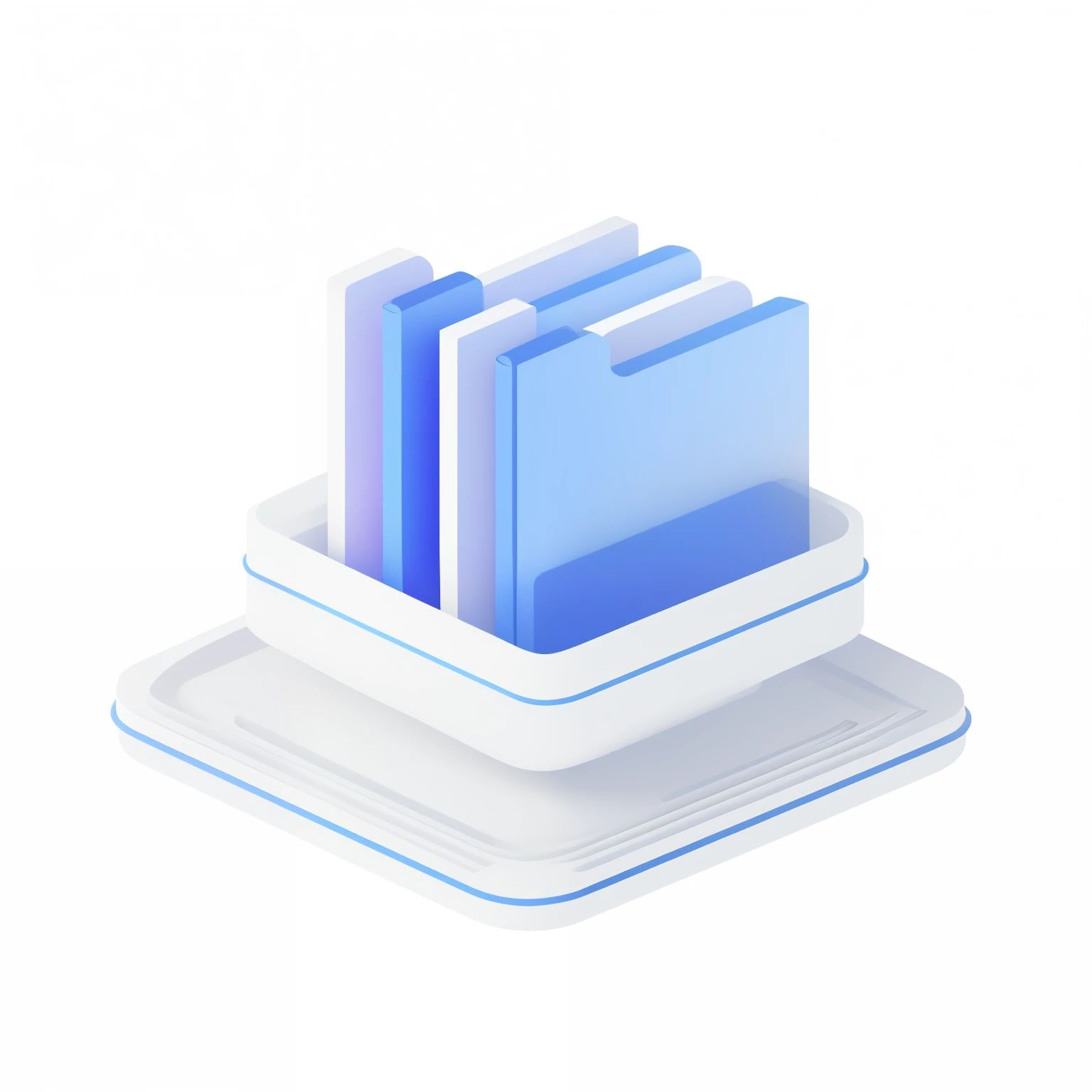 Close up of a stack of books on a white plate, my icon, a computer renderinging, blue shift rendering, Depicted as 3D rendering, application icon, ai application icon, 3d computer rendering, Soft 3D rendering, 3D ios interface design Jony Ive, corporate phone application icon, computer rendering