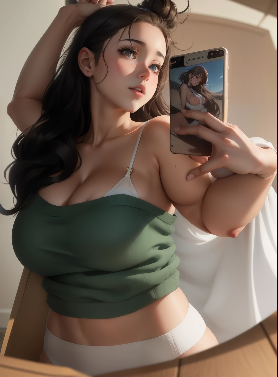 (8K), (best quality), (Realistic), (photoRealistic: 1.37), Ultra detailed, une fille, spectateur regardant, tout le corps, position du missionaire, Breasts spread apart, Position de cow-girl, lying on a bed, position TWERK, aux seins nus, trentenaire, vraiment gros boobasterpiece), anime girl avec de gros seins, jolie fille anime, Ilya Kuvshinov. 4km, [ Digital art 4km ]!!, Style Anime 3D Realistic, Jolie fille d’anime, germe d&#39;extremely detailed art, oppaï, Style animé 4K, Rendu photo Realistic Anime girl, Anime hyper Realistic, animated style. 8K