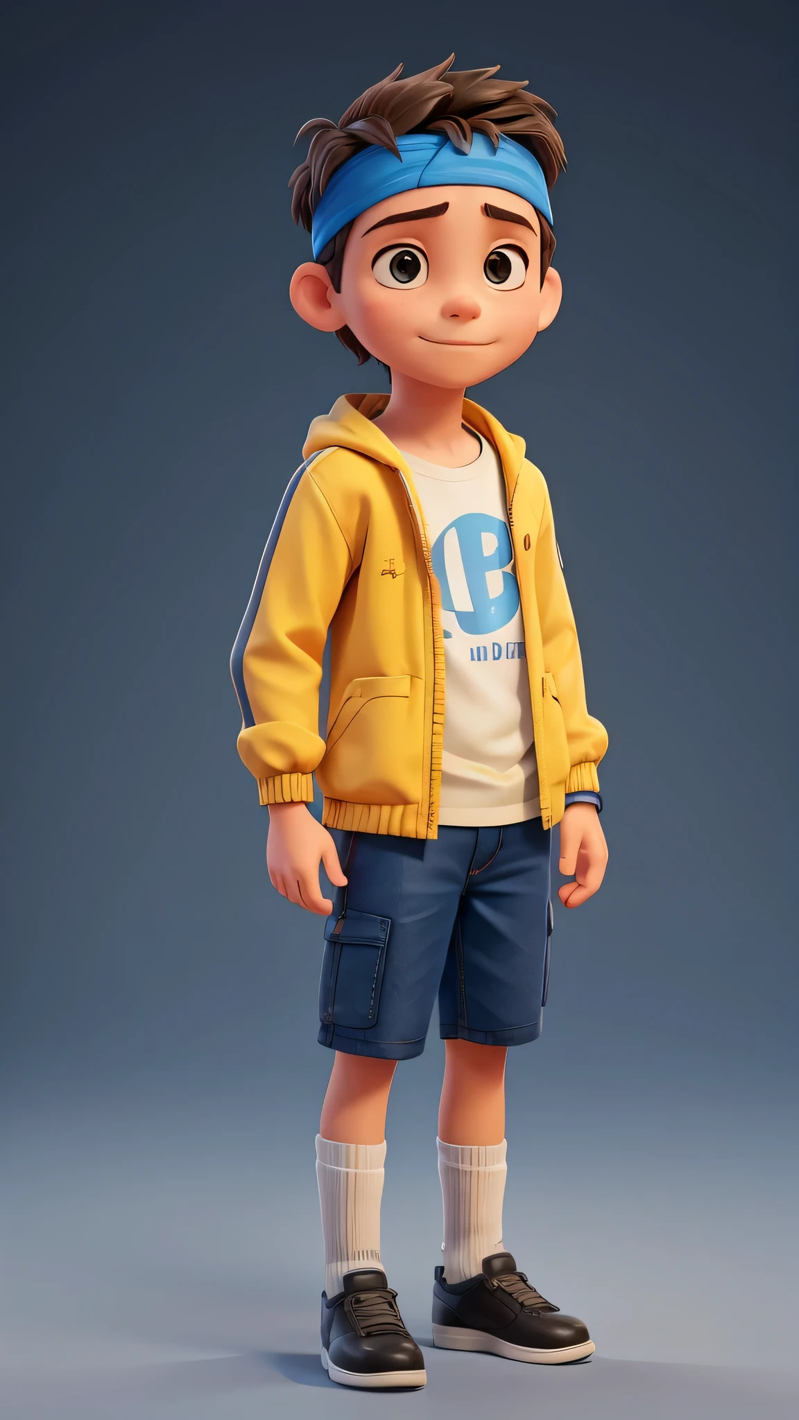 there is a boy with a blue headband on his forgead, wearing yellow jacket black t-shirt under white background , portrait shot 8 k, shot on canon eos r5, shot on canon eos r 5, shot on nikon z9, taken with sony alpha 9, with accurate face, edited in photoshop, shot with sony alpha, taken with canon 5d mk4, captured on canon eos r 6