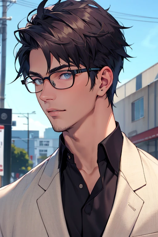 handsome boy　glasses