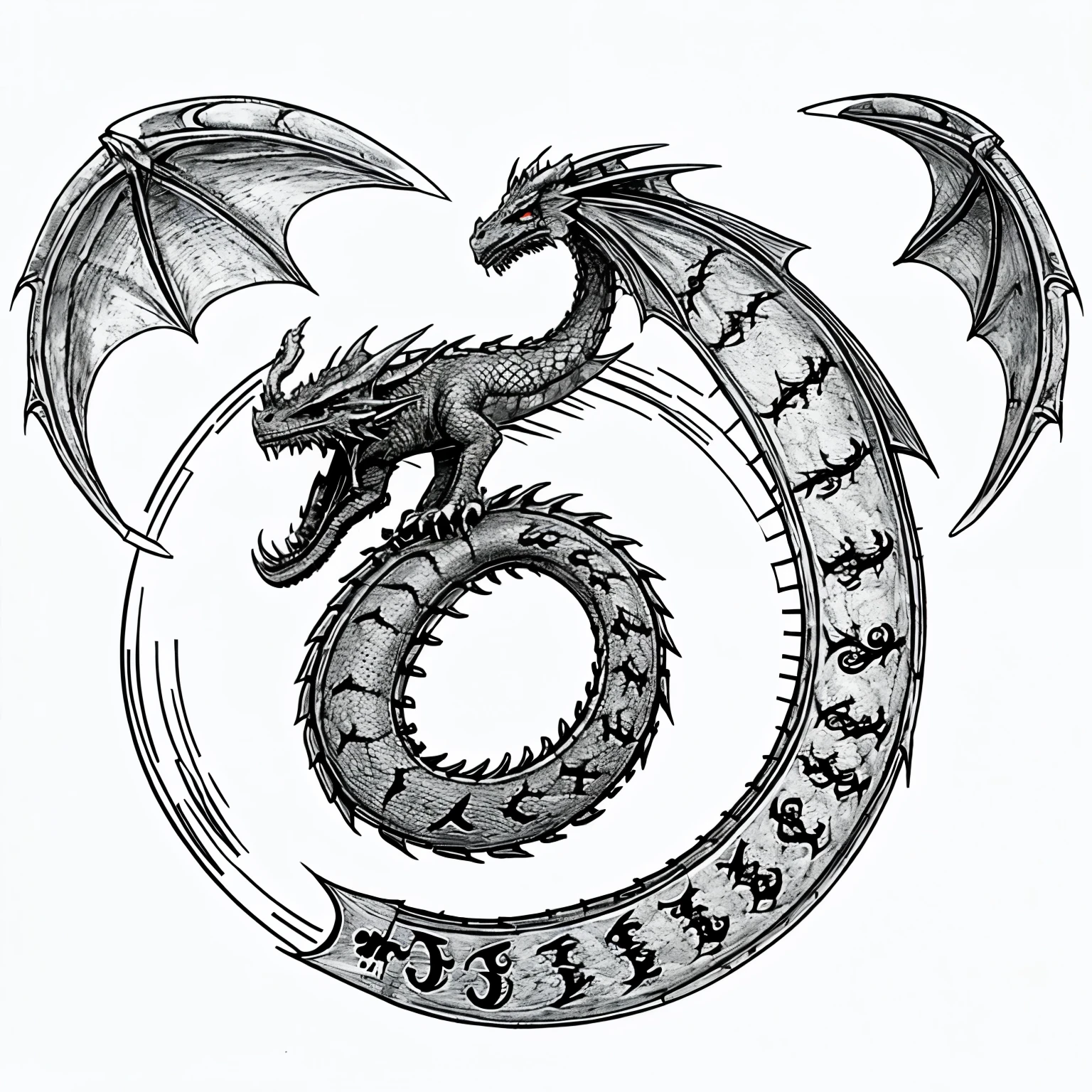 Number 27 with a dragon around it