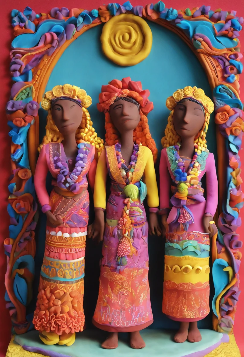 ((5 mujeres cantando)), ((aguayos y hoja de coca de ceremonia)), ((vestidos tradicionales andinos)), (en el cielo vuela un condor), canto colectivo