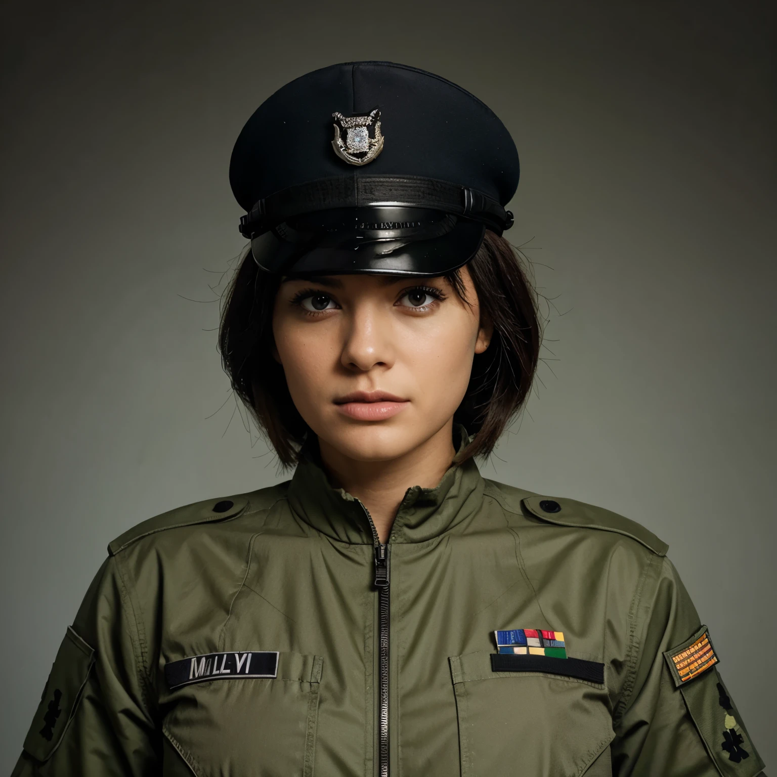 Create a military police logo that has a frog
