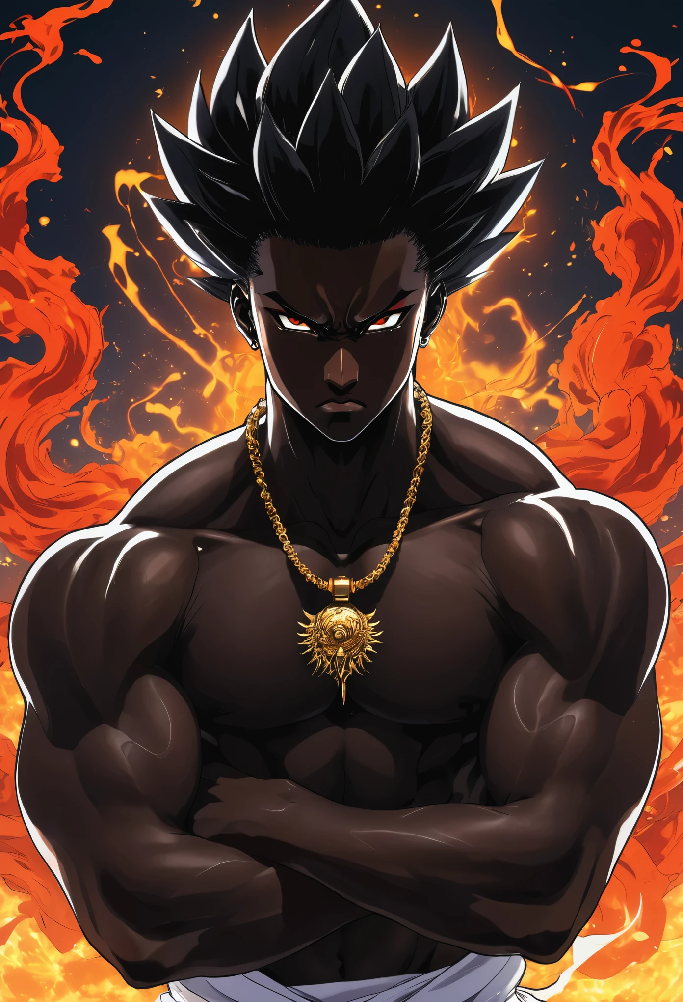 Beautiful appearance, Anime style,black god power, Sales,anger