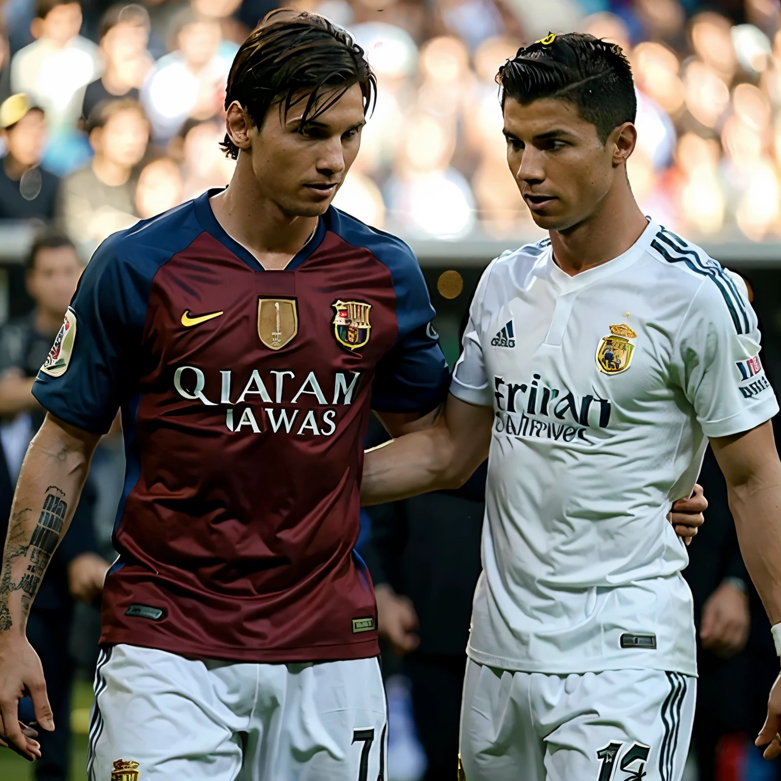  Messi se arrodilla a cristiano ronaldo 