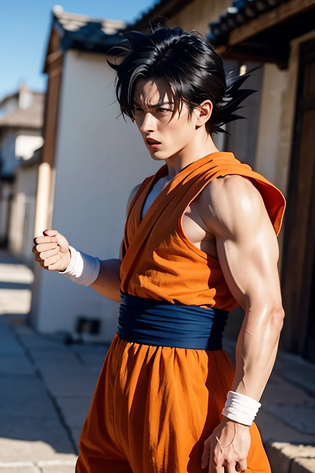 goku live action haciendo kame hame ha