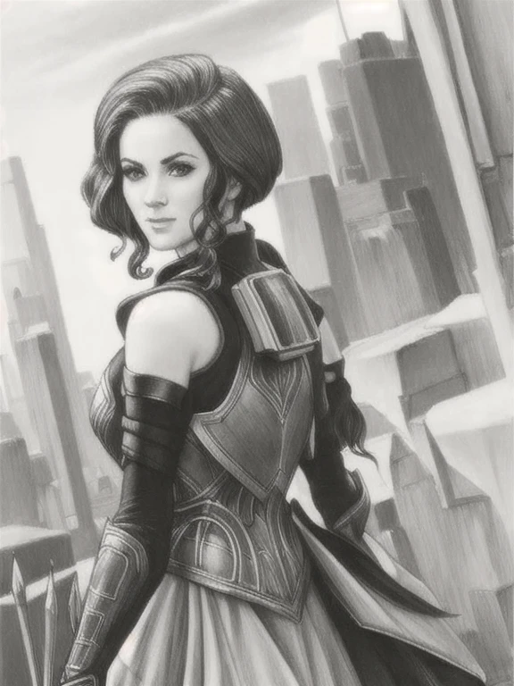 Charcoal pencil drawing, realistic drawing, black and white drawing, 4K, Best quality, a black and white drawing of a woman dressed as a superhero, extremely detailed artegerm, drawn in the style of artegerm, artegerm jsc, artegerm Greg rutkowski _ Greg, Chris Moore. artegerm, artegerm detailed, artegerm 4 k, artegerm style, artegerm. High detail