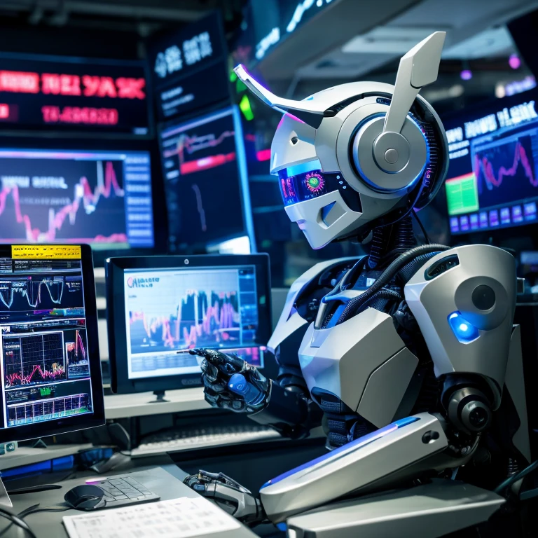 A robot operating in the financial market