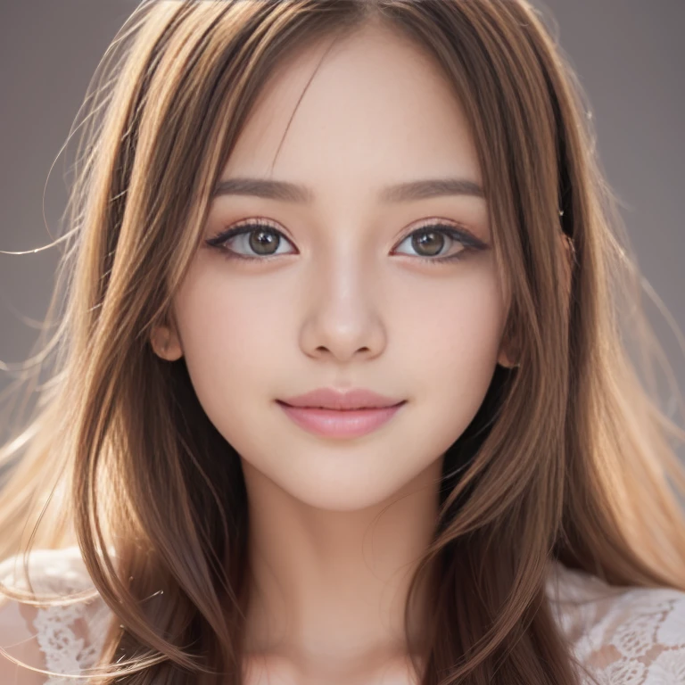 (masterpiece), realistic, (girl portrait), beautiful face, Cute young girl with a smile, 10th generation, 8K post production, High resolution, Super detailed, Trending at Art Station, sharp focus, studio photography, intricate details, very detailed, pure form, 8K resolution,highest quality,very beautiful,masterpiece,Super detailed,photograph,real,3D rendering,(whole body:1.5),,the most beautiful lips,glossy lips,,detailed lips,,perfect mouth,Cute nose,well-groomed nose,detailed nose,Beautiful nose with a straight nose,Gravure idol,