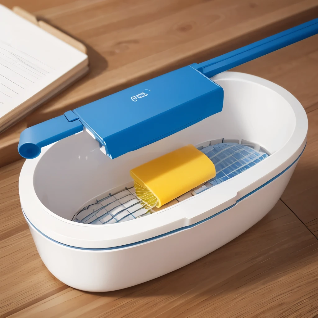Simple drawing of a device that you can have at home with which you can carry out a deep disinfection of raw foods
