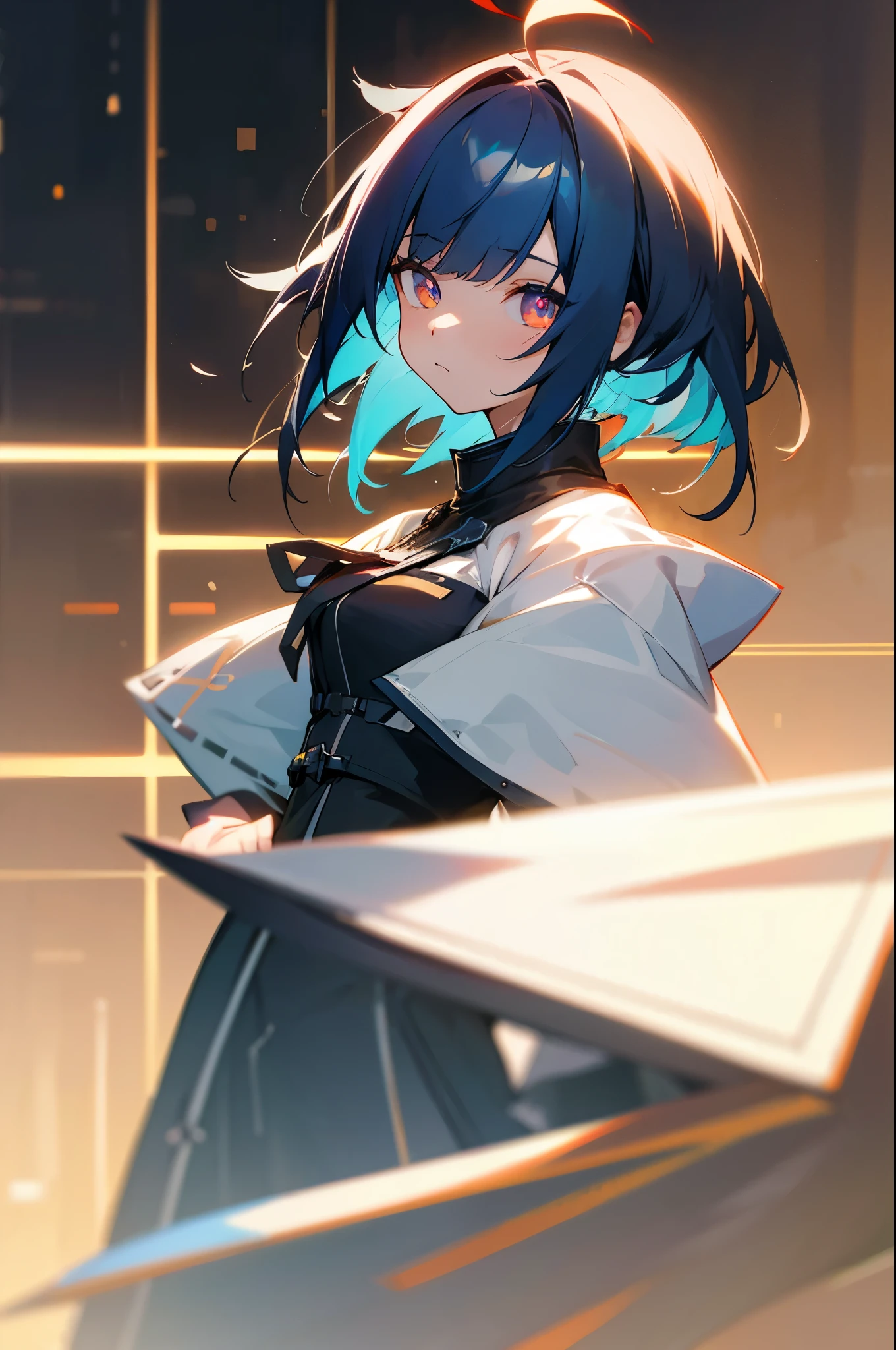 (arknights:0.5), colored inner hair, bangs, symbol-shaped pupils, depth of field, cowboy shot, bokeh, masterpiece, best quality