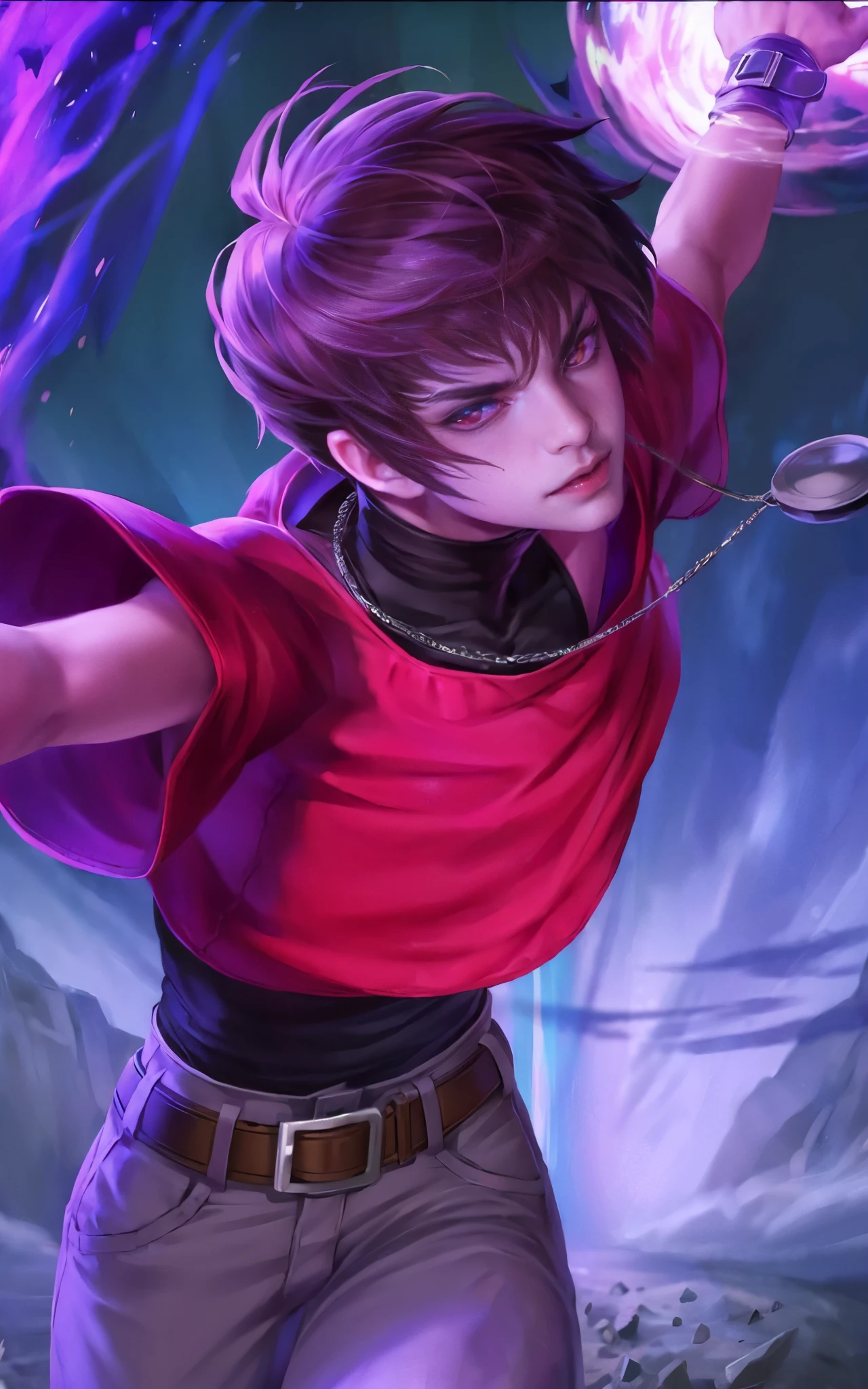 ((male:1.5)),(photorealistic:1.4), best quality, masterpiece, ultra high res, 1man, (detailed face:1.2), (detailed eyes:1.2), (detailed hair:1.2), (detailed clothes:1.2), 4k, (detailed color:1.2), red eye