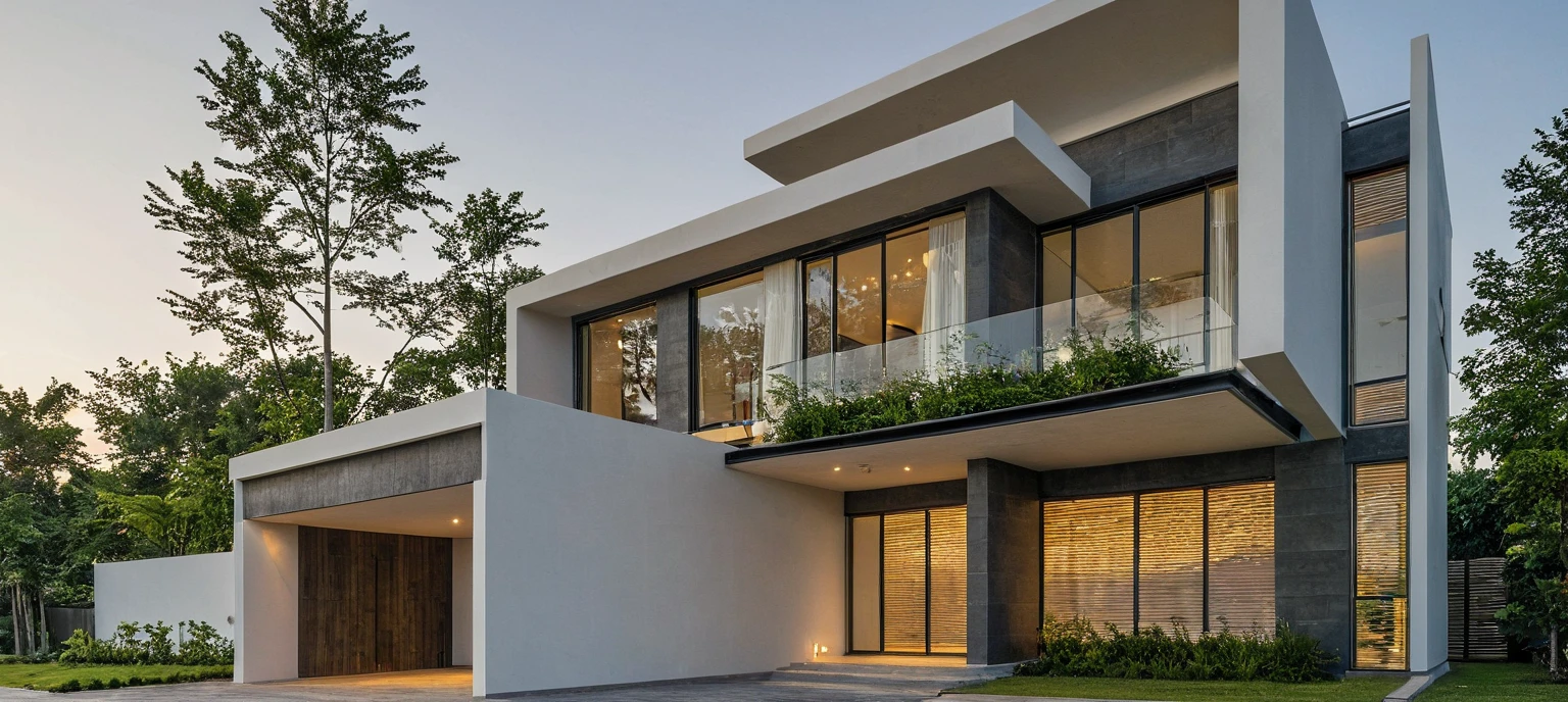 Masterpiece, high quality, best quality, authentic, super detail, outdoors, onestoreyvillaXL, aiaigroup, house style modern on the street ,stairs, white wall ,road,pavement, grass, trees, sky, cloud, (daylight:1.1)
