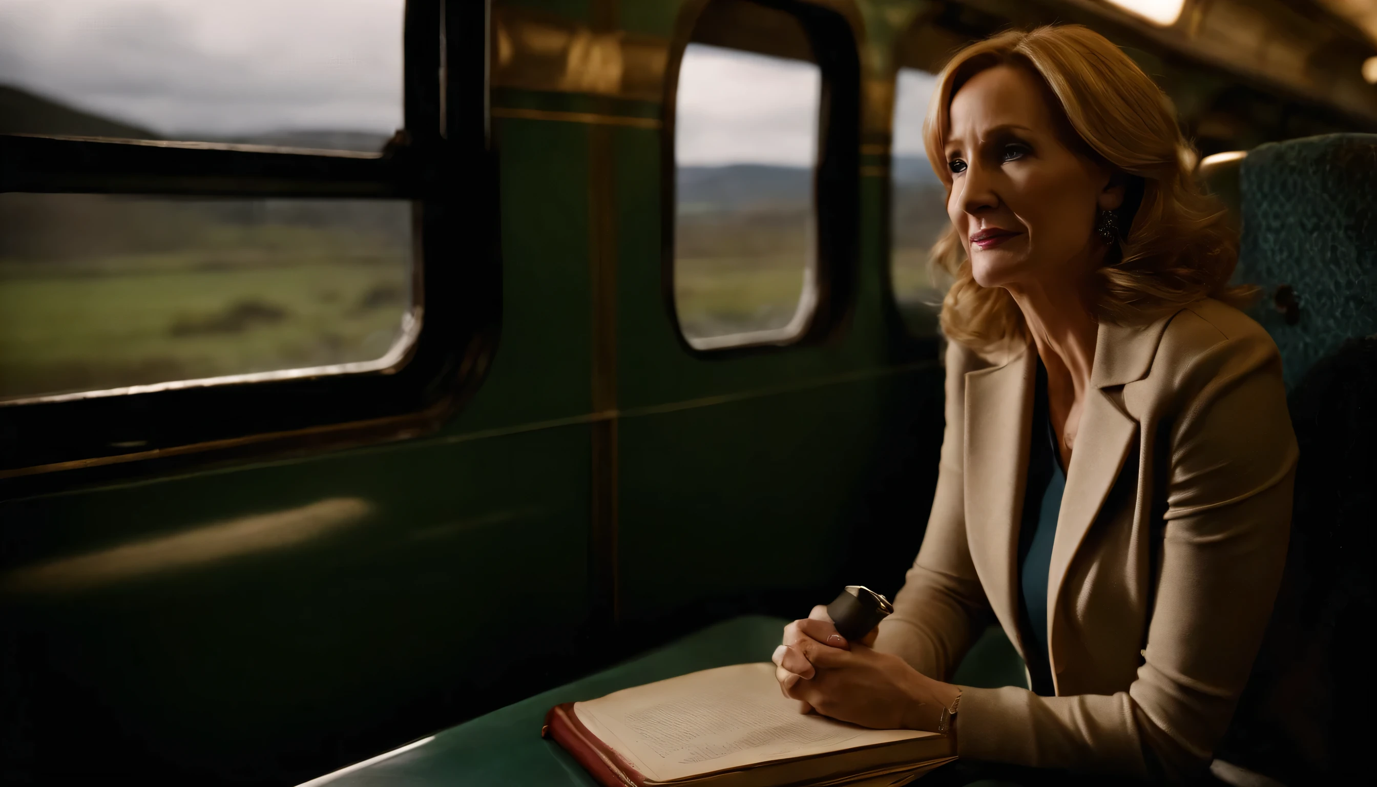 J. K. Rowling in a train journey