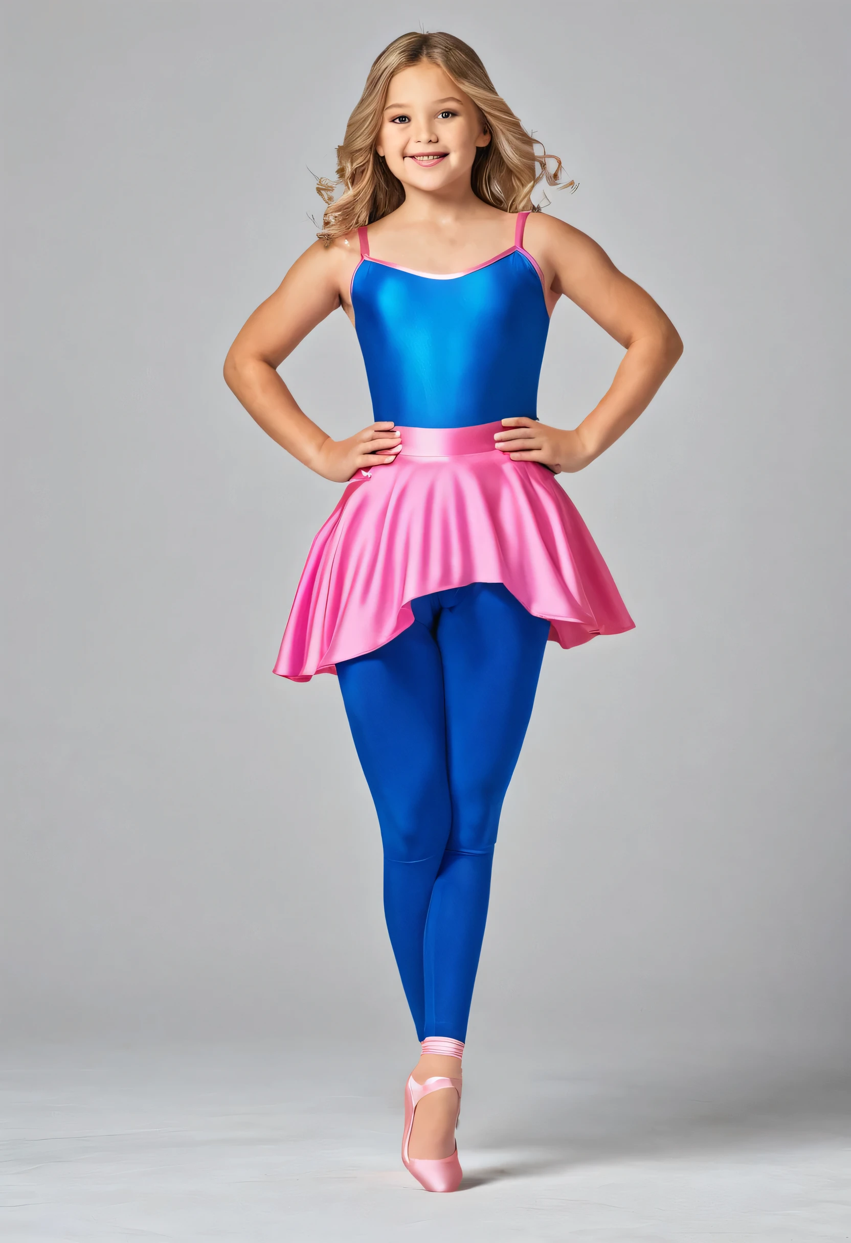 1 hero with blue pants and a pink leotard