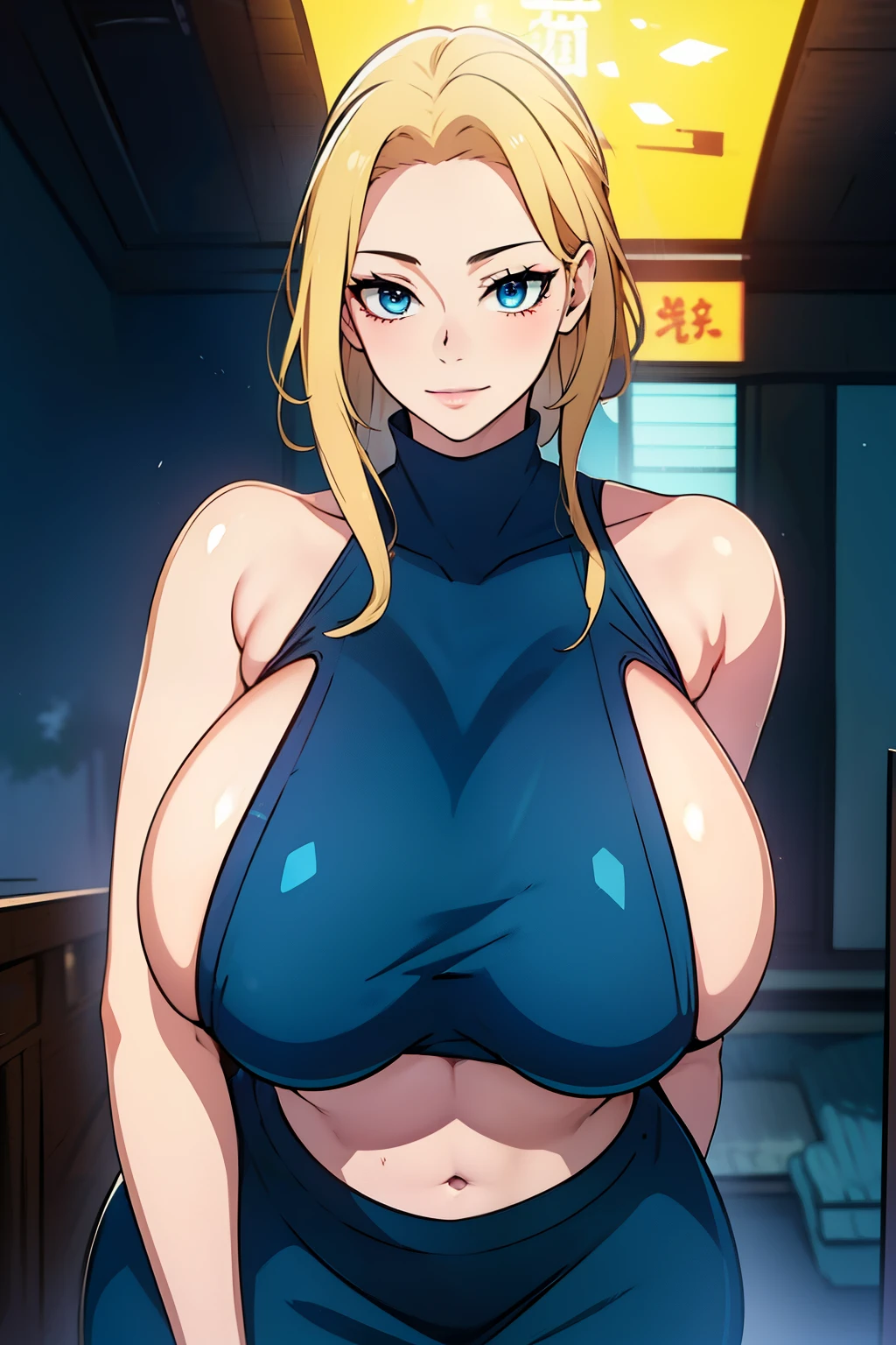 An anime-style artwork depicting ruan mei from the game Honkai star rail.
Tags: ruan mei, anime, detailed eyes, detailed lips, crop top, turtleneck, pencil skirt, smiling expression, intense gaze, glowing emblem on hand, dynamic pose, mystical background, vibrant colors, digital art, high-resolution, professional quality, gigantic breasts, (underboob : 1.4), curvy, cowboy shot, (gigantic breasts: 1.4), (blue eyes: 1.4), (blonde hair: 1.4)