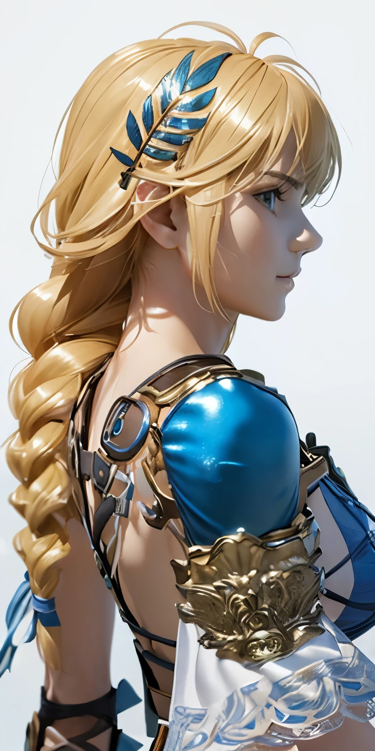 (masterpiece, best quality:1.3), Sophitia Alexandra, Soul Calibur, (from side:1.5), 28 years old, look at viewer, gold hair, braid hair,