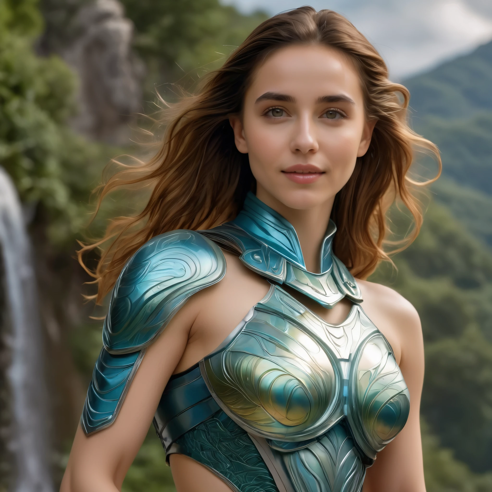 (best quality,4k,8k,highres,masterpiece:1.2),ultra-detailed,(realistic,photorealistic,photo-realistic:1.37),Official art, (1 beautiful teenage Italian girl:1.1), (wearing detailed white bodyarmor with beautiful fractal or marble design:1.3), (seductive smile:1.1), (captivating smile1.2), ((High quality)), ((Detailed)), ((Fantasy)), Blue Plasma Brain, Green Plasma Body, Vulgarity, beutiful breast, obscenity, (Lewd smile:1.2), coarse, Obscene, mean, (raunchy:1.2), (Immoral:1.2), Lachish, (small breasts with beautiful raised areolas:1.3), (Cameltoe), (Expression of ecstasy:1.2), (Incredibly beautiful nature background:1.6), (18 years old:1.5), (Sexy and glamorous:1.1), (A coquettish expression:1.1), (seductively smiling:1.1), (Full body), (erotic posing:1.5), (showing her armpit:1.4), Beautiful seductive face, Portrait, (Thick eyebrows:0.7), (detailed large iridescent eyes:1.4), Beautiful eyes with fine symmetry, Intimate face, (ultra detailed skin texture:1.1), pale skin, Perfect Anatomy, (Beautiful toned body:1.1), Hair Bow, (Moist skin:1.2), no makeup, dark circles, Focus Face, good-looking, (Emilia Clark:0.6) (Emma watson:0.3),(Jennifer Connelly:0.4), (sensual face:1.3), Elegant face, Dolce, (Around her neck is a simple necklace of exquisite workmanship), (Bioluminescence with brilliant brilliance:1.3), (Luminous magic circle:1.2), Shining majestic cloud masses and sky, lightning bolt, Epic Realistic, (Greg Rutkowski:0.2), (teal and orange:0.4), (Art Station:1.5), Cinematic, (nfsw:1.3), Hyper Detailed, natural Lighting, (Intricate details:1.1),