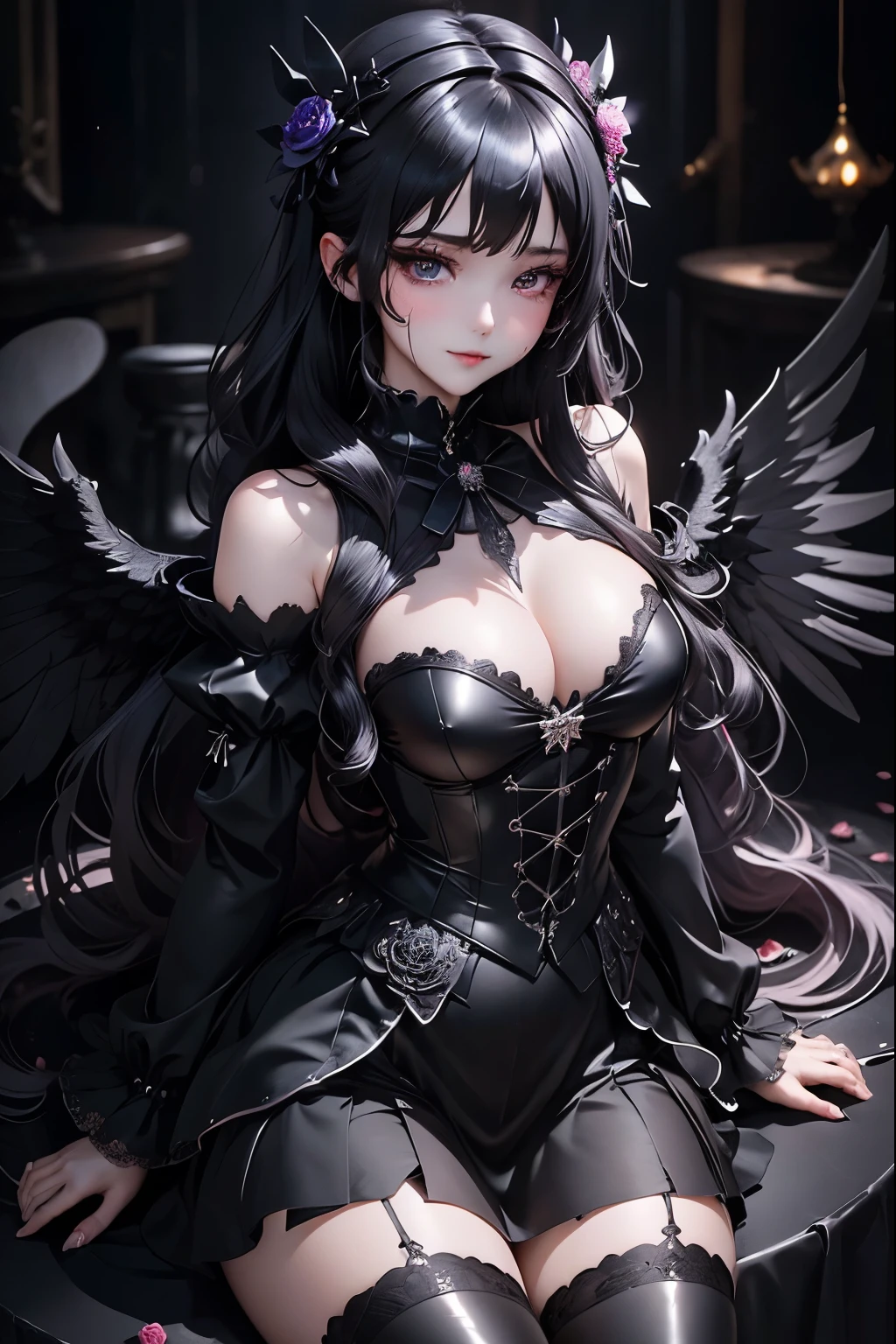 ハードdark gothicメイク、my sanity、deep night sky、horror、black dark eyeshadow、cry、grieve、Good skin glow、dark gothicメイク、dark smile、palace、fragrant beauty、22 years ago、Expression of intense sexual pleasure、embarrassed look、dark gothic、lewd expression、highest quality、View 5 books、Expression of sexual pleasure in suffering、drunk face、purple maid outfit、Mysterious、Noble、A face that is holding back the toilet、super sexy、loving smile、twin tail hair、jet black ruffle skirt、right blue eye, Left eye is red、Super bewitching pose、platform heel shoes、dark makeup、black lipstick、make the world beautiful、gothic lolita clothing、A little slender、silver hair、long hair straight hair、Cute Gothic Lolita Dress、beautiful face、elegant face、bewitching face、knee high socks、Stained glassが背景、Chest glistening with sweat、the room is dark、goth long dress、bell sleeve、wizard sleeve、decadent look、sexually excited look、gothic mode、Glossy thighs wet with water、Thighs that are wet and shiny with oil、Background of a room full of roses、sad expression、Rose Maiden、The embroidery is pink、The costume has pink embroidery、thigh high socks、knee high socks、slender body、gentle expression、masturbation behavior、deep black eyeshadow、despicable act、Stained glassと薔薇背景、wearing black underwear、black panties、thighs are a little thin、duo、female couple、i have lesbian friends、Are standing、hug a girl、upright、walk、A blue lightning bolt flashes in his right hand、There is a blue electromagnetic wave glowing in my hand.、dark church background、Stained glass、black metal world、dark castle、Dark Room、Her thighs shine with a lot of sweat、My body is wet and shiny、Lots of glitter on the thighs、sweating、My thighs are sticky from sweating、Sweat glistens on the thighs, The whole body is sweaty and shiny、pretty sweaty、My thighs are sweaty、my thighs are so wet、I sweat a lot and my thighs are shiny.....、A large amount of sweat shines all over the body、