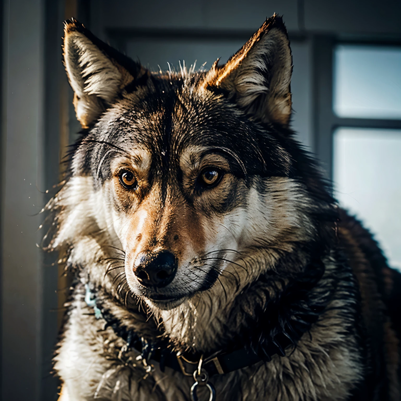 Wolf showing his authority 