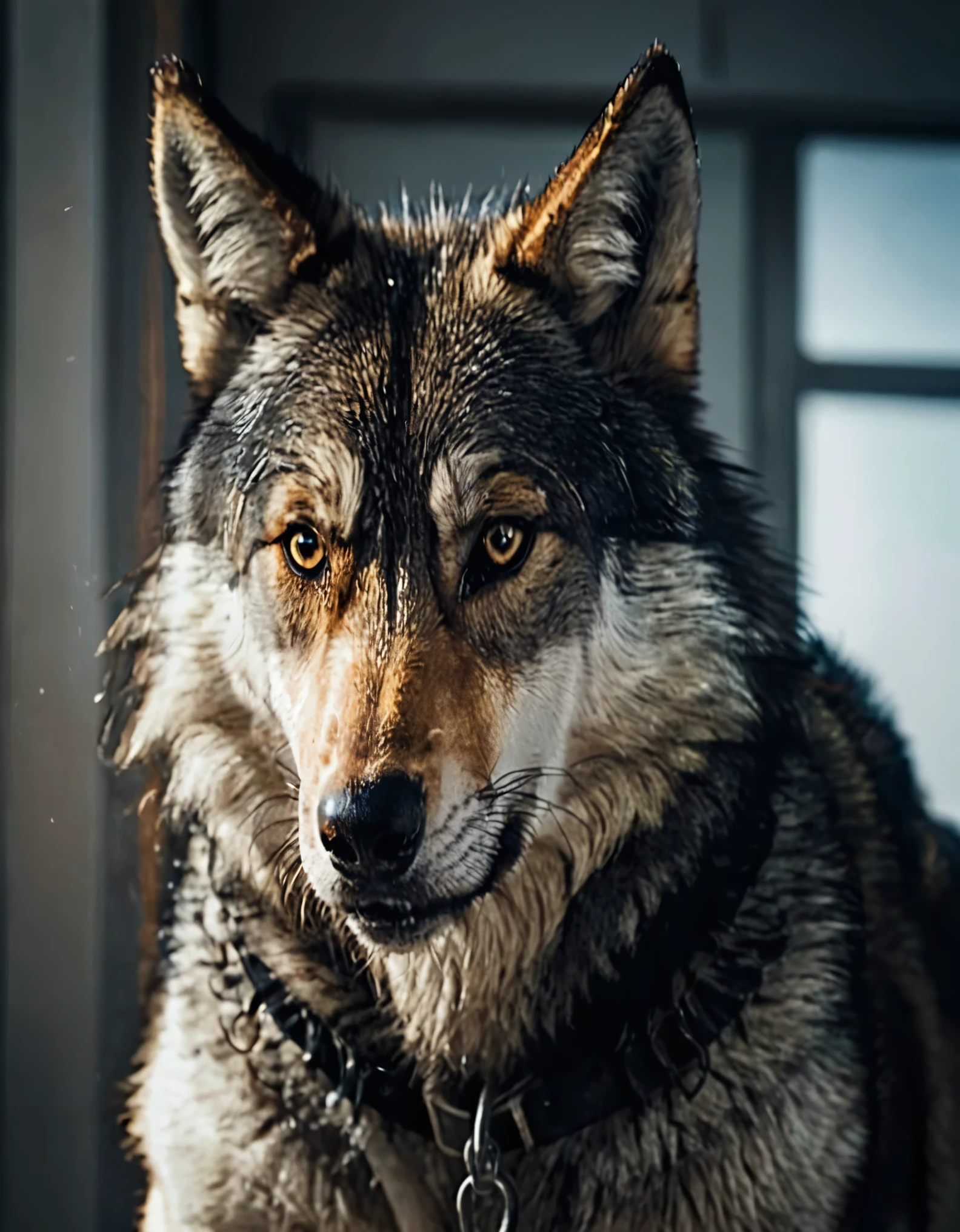 Wolf showing his authority