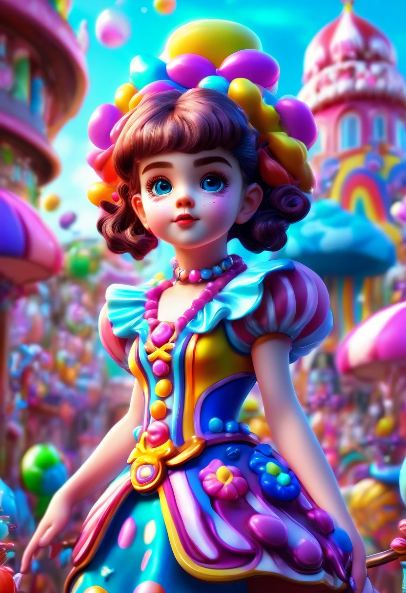 1girl, Candyland, aesthetic, A candy wonderland with pride colors. detailed matte painting, deep color, fantastical, intricate detail, splash screen, complementary colors, fantasy concept art, 8k resolution trending on Artstation Unreal Engine 5
