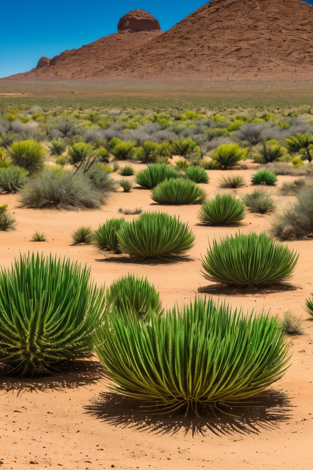 paisagem, Cactus plants in a desert area with a sky background, caatinga, paisagem do deserto, serene desert scenery