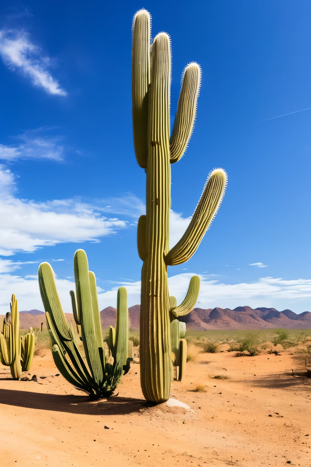 paisagem, Cactus plants in a desert area with a sky background, caatinga, paisagem do deserto, serene desert scenery