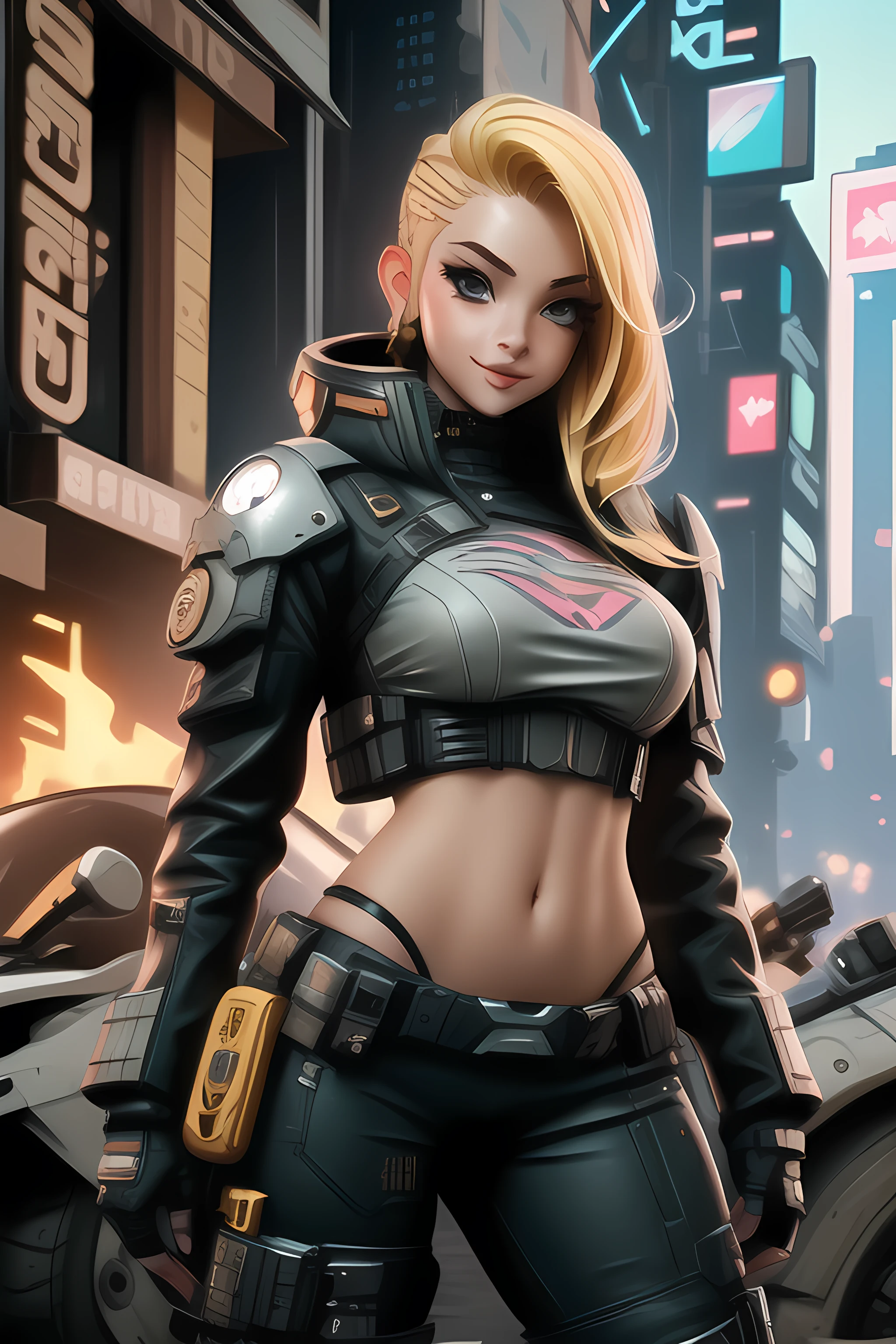 ((melhor qualidade)), ((obra-prima)), (detalhado: 1.4), ..3d, uma imagem de uma linda mulher cyberpunk com jaqueta amarela detalhado,HDR (high dynamic range),ray tracing,NVIDIA RTX,Super-Resolution,irreal 5,Subsurface dispersão, Textura PBR, Post-processing, anisotropic filtering, profundidade de campo, Maximum clarity and sharpness, texturas multicamadas, Albedo e mapas Speculares, surface shading, Accurate simulation of light-material interaction, perfectly proportions, octan render, Two-tone lighting,Abertura ampla,ISO baixo,White balance,thirds rule,8K BRUTO,