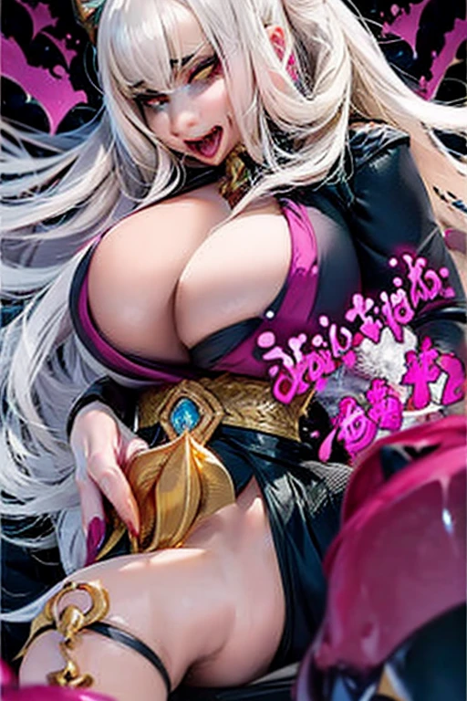 busty half dragon woman, fingering herself, ahego face, gold scales, silver hair, pink dragon eyes, princess, half asian, no panties, dress folded at waist