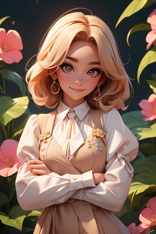 maximum quality、Obra-prima 8K、Desenhe o rosto em detalhes、1 、 vestindo traje de empregada、pose kawaii、professional lighting、happy expression、Cabelo preto brilhante、anatomia perfeita、jardim