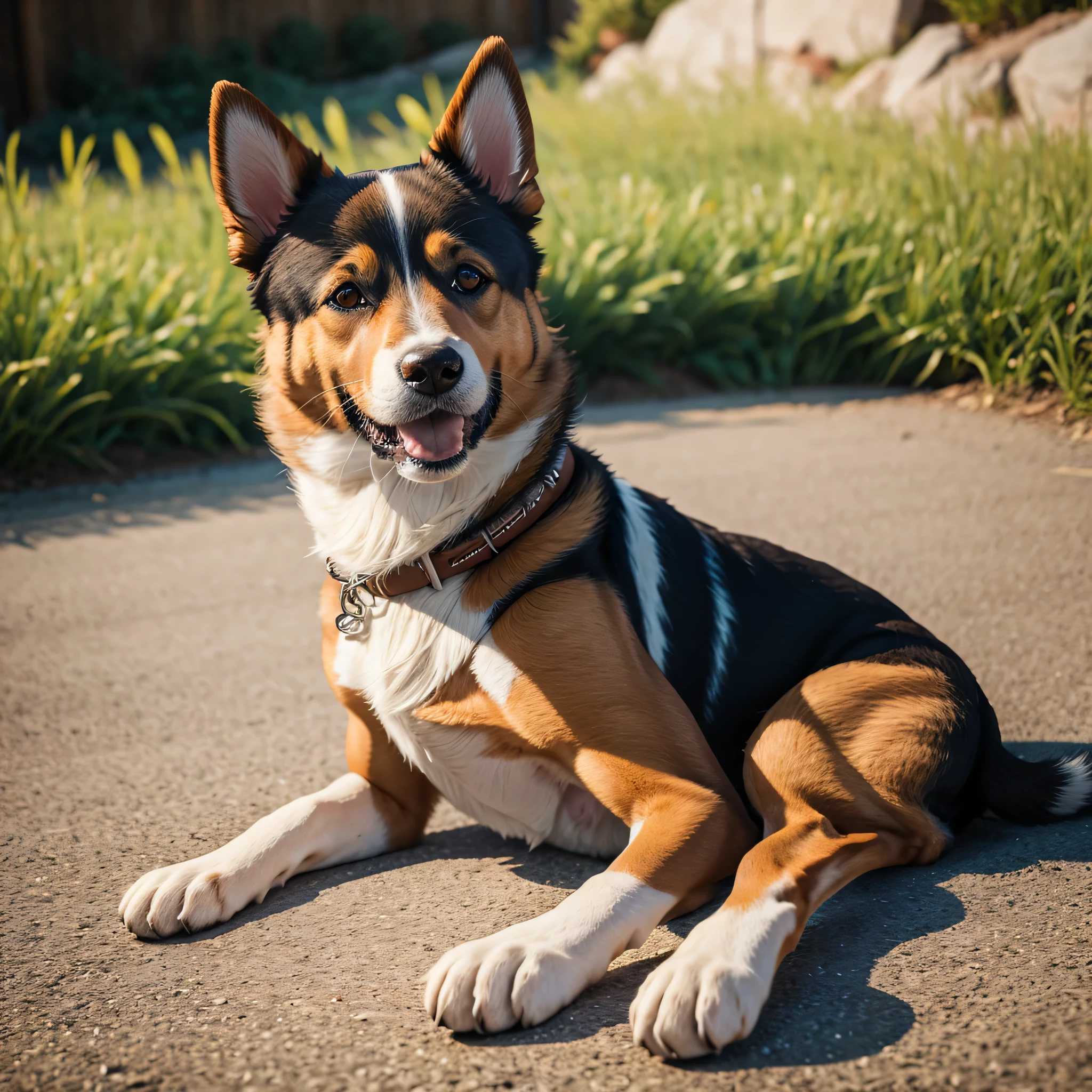 hyperrealistic dog playing