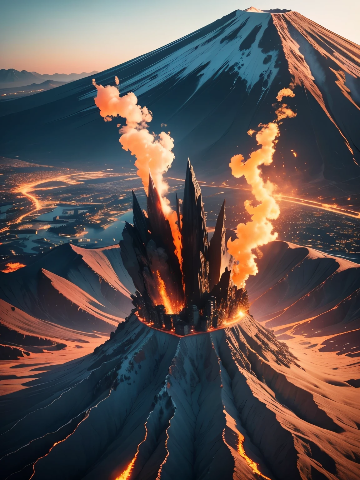 vulcano, ultra detailed, high quality, 8k resolution,