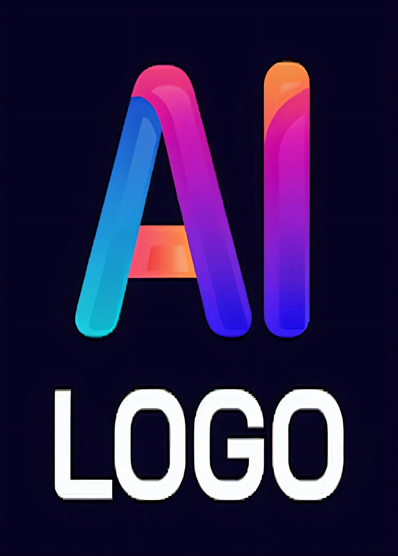 a logo with a rainbow colored letter and a transparent background, with ai theme, artificial intelligence logo, ai, logo art, ai startup, icon for an ai app, .ai, logo vector art, best ai image, digital art logo, ai art, logo graphic design, the ai, logo style, logo design, logo in abstract style, avatar image, professional logo