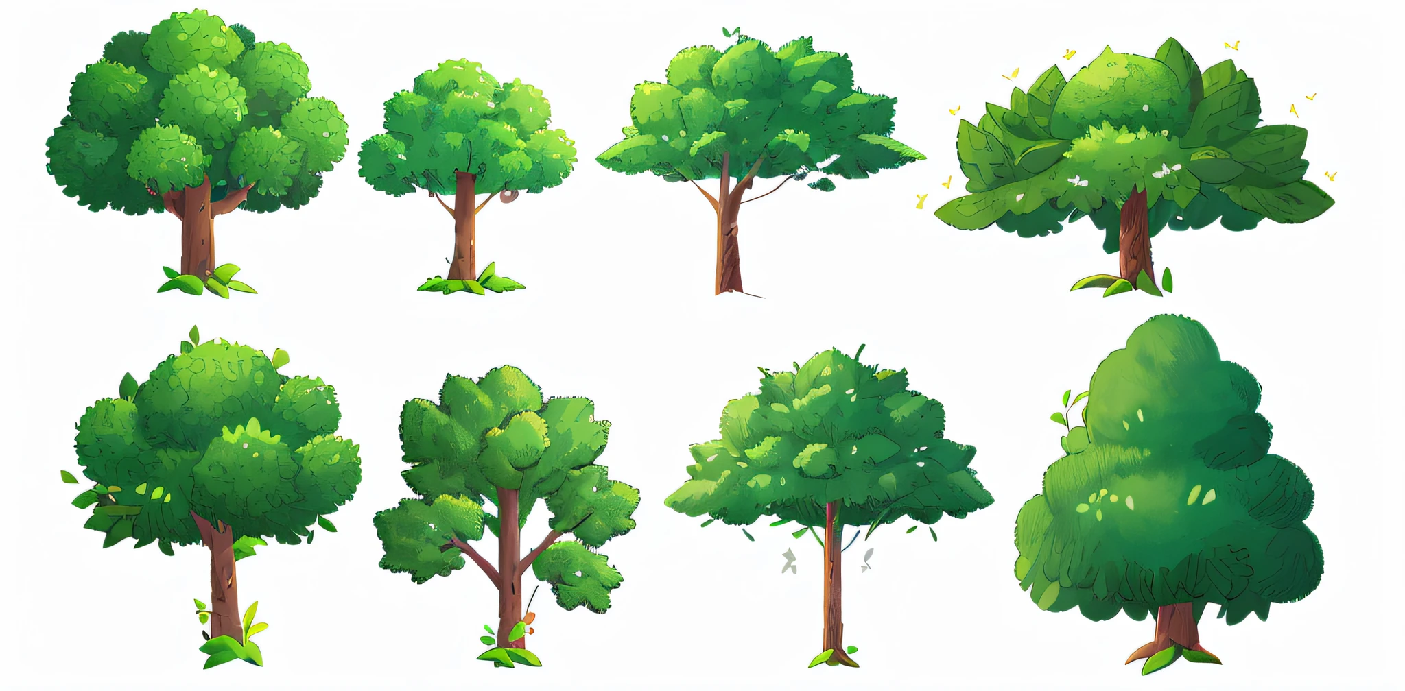 Groups of trees and bushes on a white background, Some trees, props with trees, Detailed trees, A lot of trees и растений, Trees and shrubs, A lot of trees, Ultra detailed trees, A lot of trees, plants and trees, tree and plants, nature trees, A lot of trees, trees around, plant and tree game asset, trees with a lot of leaves, green trees