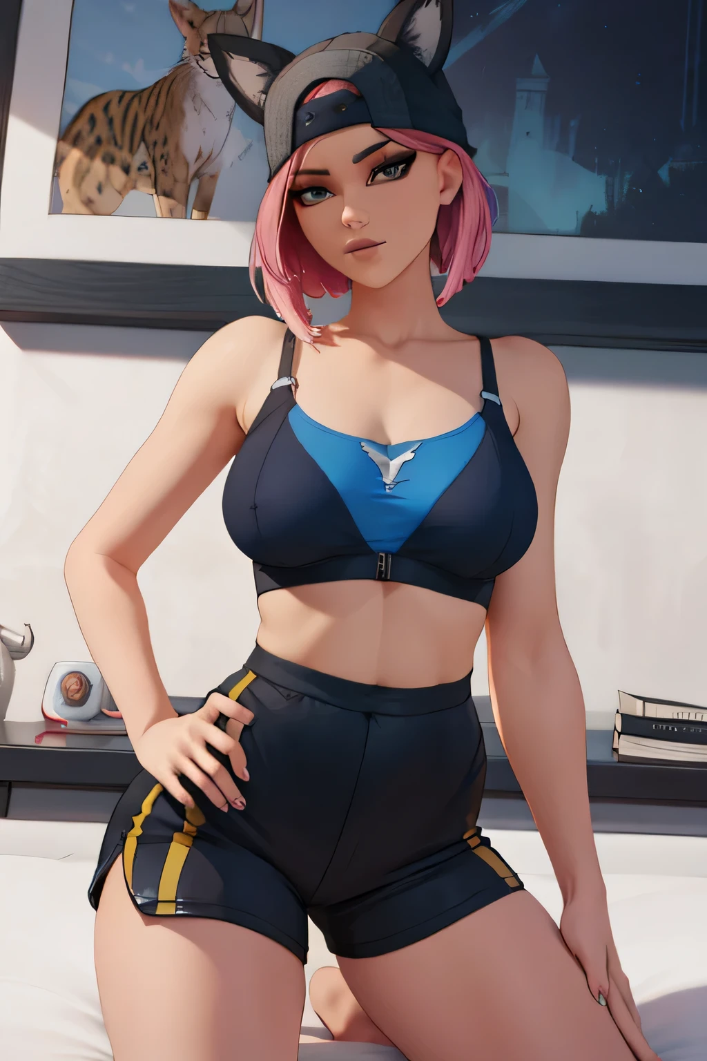 Sexy Lynx Blue and Black Shorts