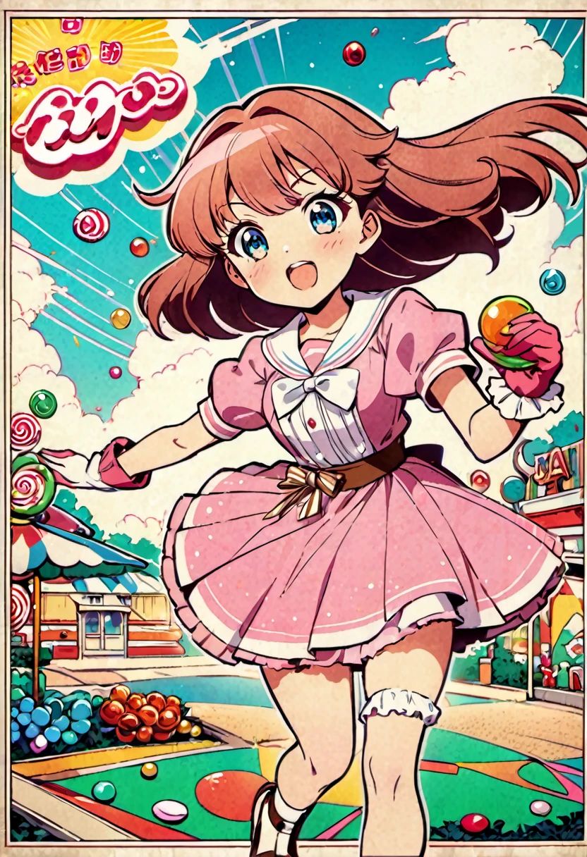 (best quality, highres, ultra sharp), Candy Candy\' by Toei Animation, detailed art style, vintage aesthetic, emotional melodrama, inspired by Keiko Nagita and Yumiko Igarashi's original manga, candyland