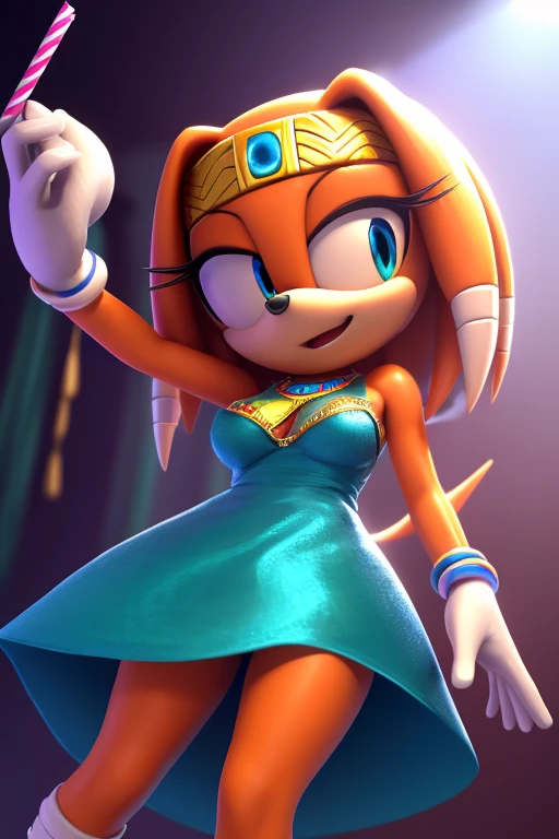 Masterpiece, high quality, studio quality, intricate details, 4k, 1girl, Tikal the Echidna, medium breasts, party dress, ((best quality)), ((masterpiece)), (detailed)