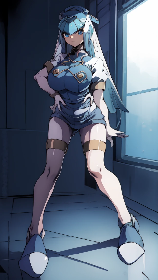  sonrojarse  , Nurse outfit , Blue eyes, full body