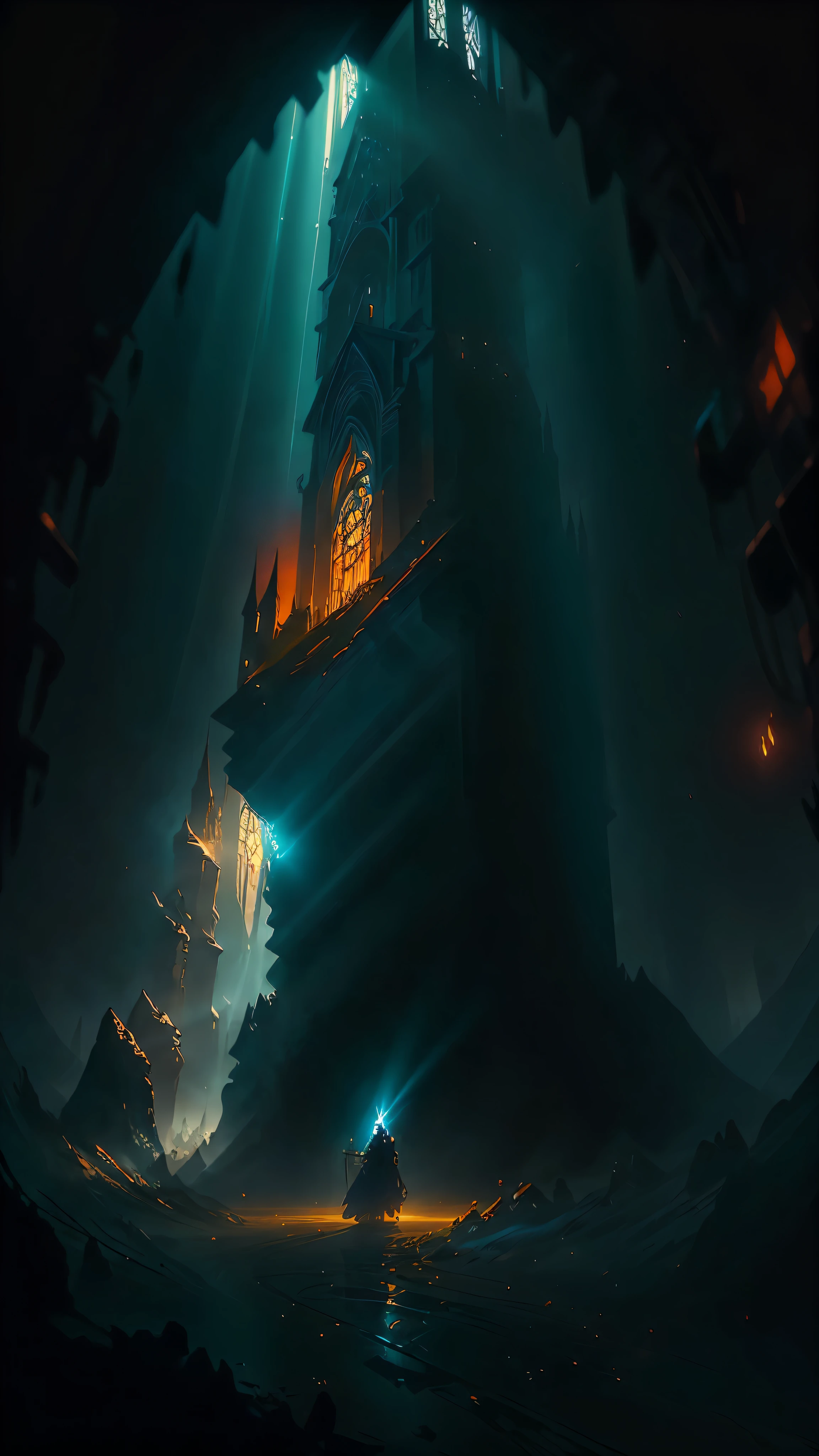 In the enchanting style of Greg Rutkowski, Jesper Ejsing, Raymond Swanland, and Alena Alexandra, this image comes alive with volumetric fog, god rays, and high contrast. Vibrant colors and vivid hues saturate every pixel, reaching new heights in a Gothic masterpiece. The wide-angle portrait orientation invites the viewer into a world of mystery and wonder, where every detail is meticulously crafted.
God rays pierce through the thick fog, casting rays of golden light that dance across the landscape. The volumetric effect gives the scene depth and dimension, making the viewer feel as if they're right