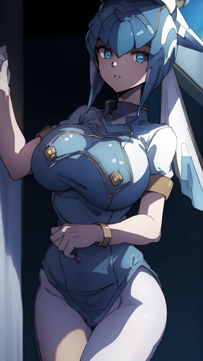  sonrojarse  , Nurse outfit , Blue eyes