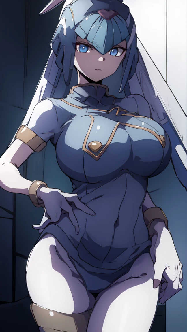 sonrojarse , Nurse outfit , Blue eyes, Glasses